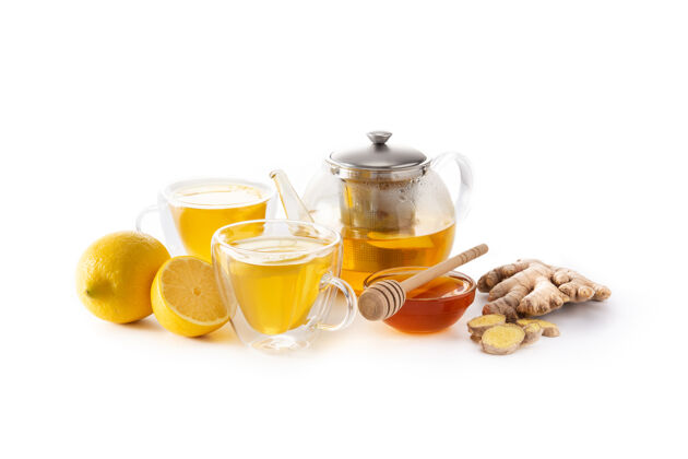 柠檬姜茶柠檬蜂蜜水晶杯隔离香气摩洛哥杯子