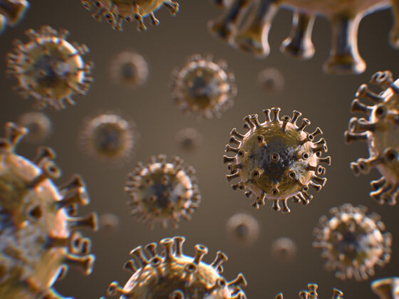 生物学冠状病毒冠状病毒19型爆发和流感引起的呼吸道感染为医学健康风险概念 三维渲染Dna危害冠状病毒
