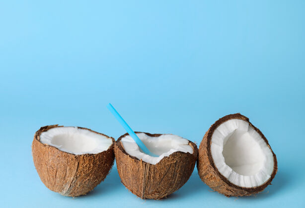异国情调新鲜椰子上色健康坚果饮料