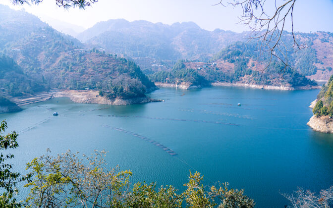 風景尼泊爾美麗的風景尼泊爾丘陵風景