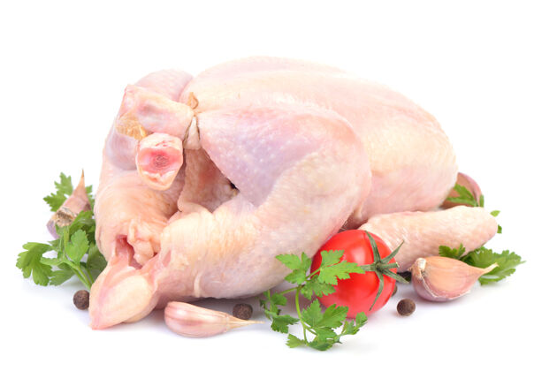 鸡肉白底蔬菜鲜鸡超市食品杂货晚餐