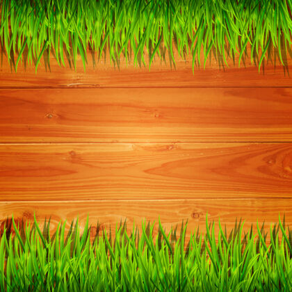 纹理绿草背景的木板草地墙绿色