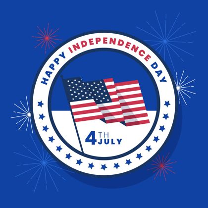 美国七月四日-独立日插画美国美国纪念