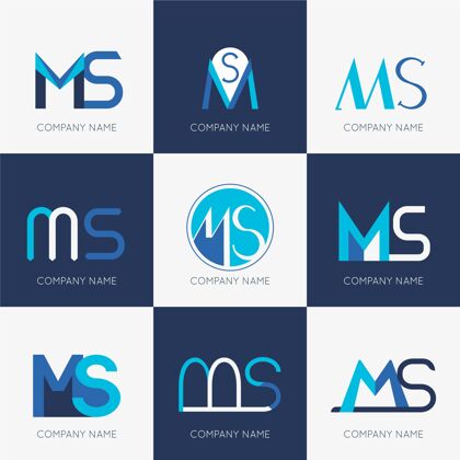 企业标识平面设计ms标志系列公司企业品牌
