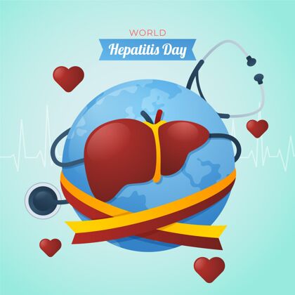 意识世界肝炎日插画疾病感染国际