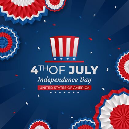 纪念七月四日独立日插画事件美国节日