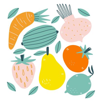 水果手绘水果系列美味包装健康