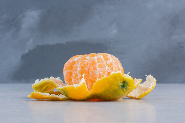 美味去皮鲜橘子特写照片水果新鲜团体