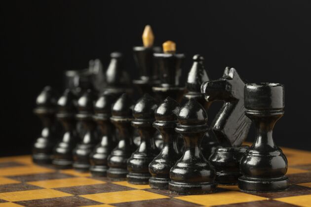 黑色棋盘上的黑棋娱乐棋子战略