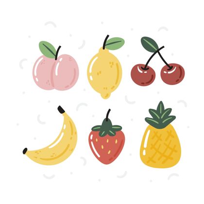 分类手绘水果系列水果收藏美味食品