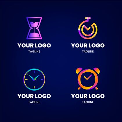 Corporate渐变时间标志系列时间LogoBusinessLogoLogo