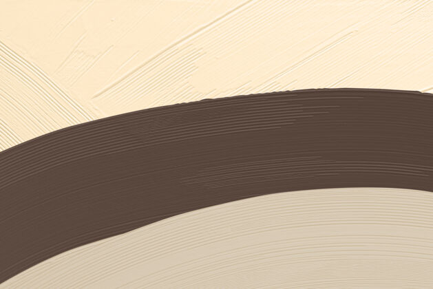 艺术家棕色刷笔划纹理米色背景干净表面最小