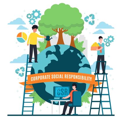 战略平面设计企业社会责任概念插图企业社会责任企业组织