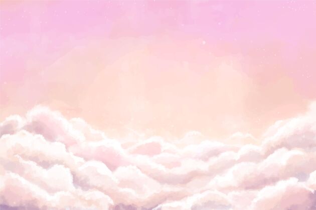 背景手绘水彩粉彩天空背景水彩水彩背景手绘
