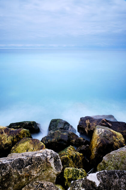 大海美丽的法国蓝色海岸照片风景海岸海湾