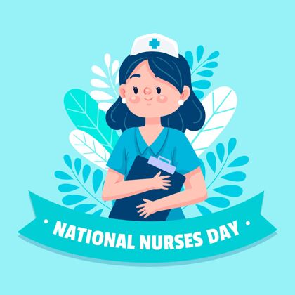 全球卡通全国护士节插画健康专家卡通全国护士日
