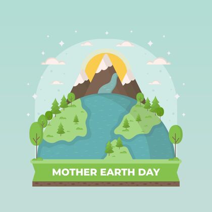 地球地球母亲节插图自然生态系统动物