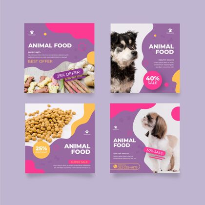 折扣动物食品instagram帖子销售食品包装