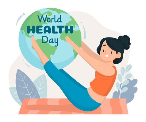 健康手绘世界卫生日插图医疗保健国际手绘