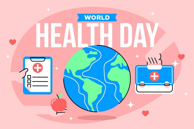 平面设计世界卫生日插图全球4月7日国际