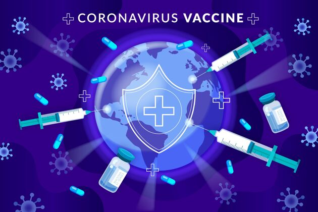 感染平板手绘冠状病毒疫苗背景检疫疾病预防