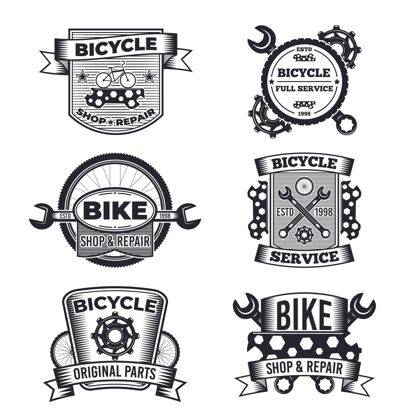 包单色自行车标志收集平面自行车模板
