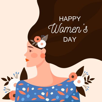 插图平面设计国际妇女节节日全球妇女节