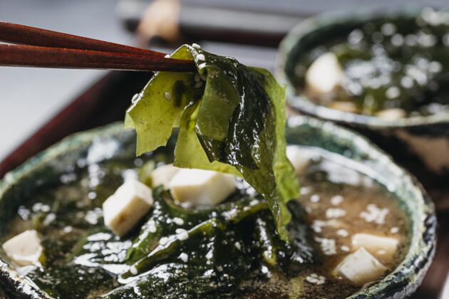 烹饪高角度日本菜在碗什锦特写分类美食午餐