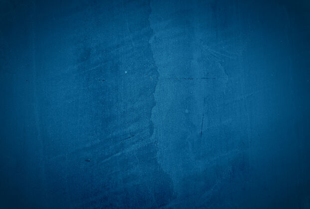 油漆复古格伦蓝色混凝土纹理工作室墙壁背景 带渐晕图复古粗糙斑点