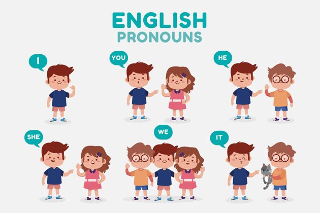 学习儿童英语主语代词知识孩子孩子