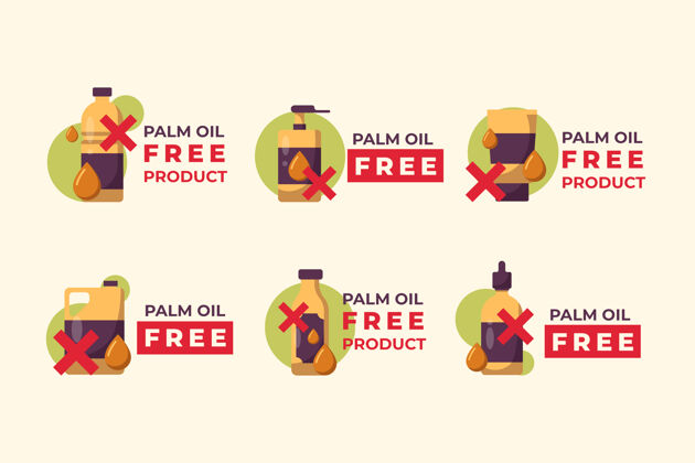 棕榈油棕榈油免费产品标志收集设置油天然