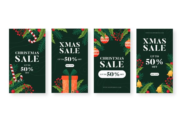 销售圣诞大甩卖instagram故事系列快乐节日圣诞节