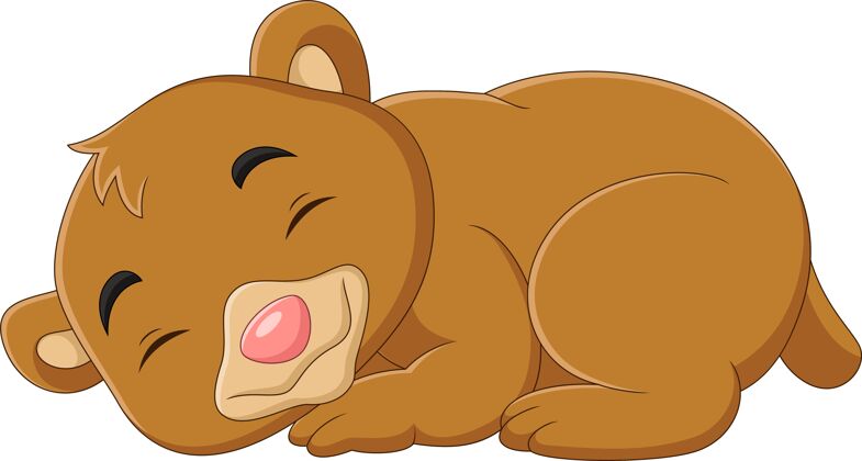 睡眠卡通搞笑熊宝宝睡觉幼稚熊动物
