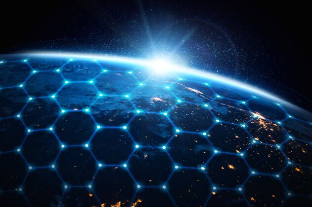 5g全球网络连接 用创新的感知线覆盖地球全球信息通信