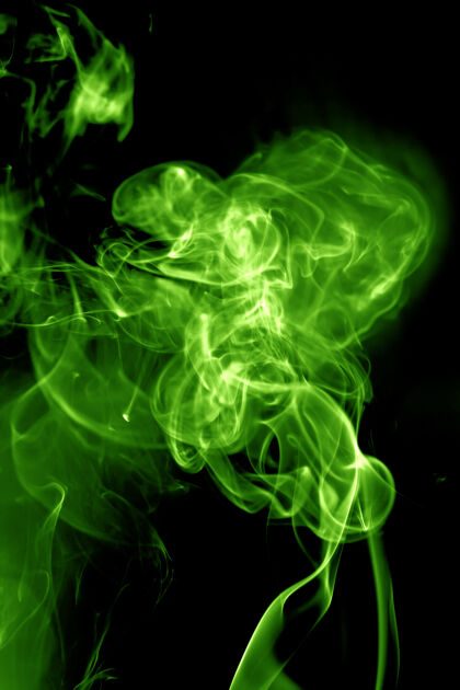 形状黑底绿烟肮脏雾绿