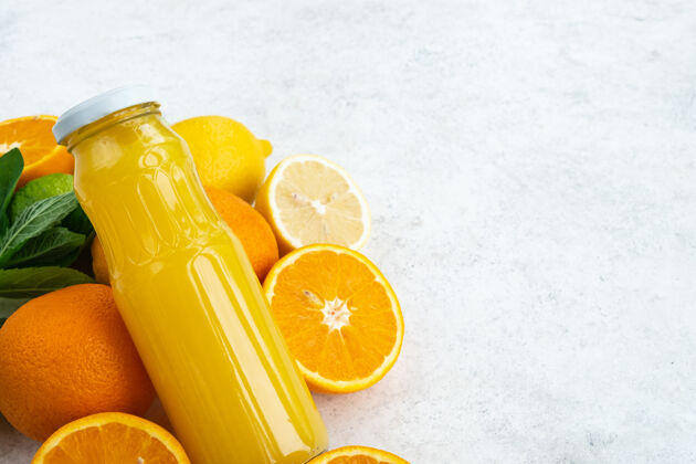 果汁玻璃瓶装柑橘汁维生素c 增强免疫力热带饮料饮料