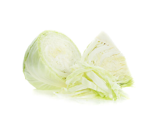 配料在白色背景上孤立的卷心菜蔬菜素食卷心菜