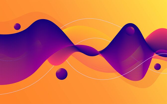 幻想现代抽象流形液体背景科学橙色紫色