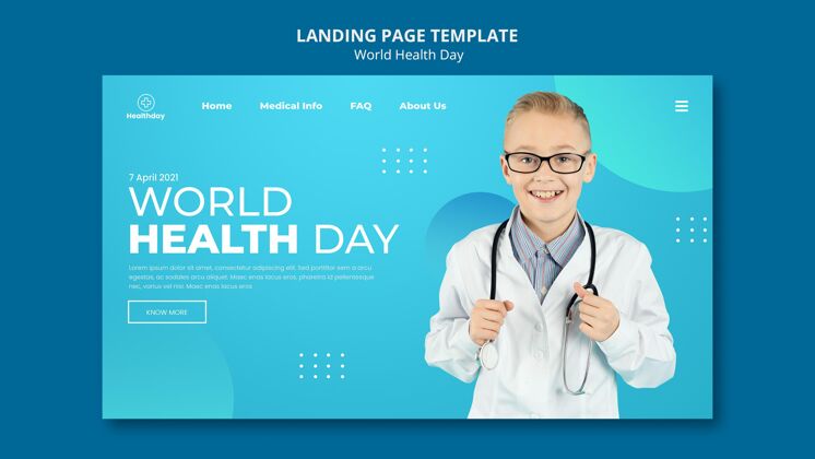健康世界卫生日登陆页模板国际登录页疾病
