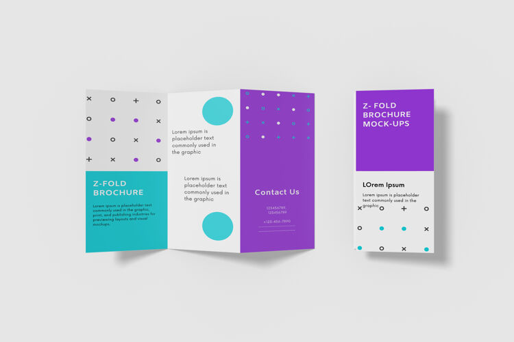 促销折叠手册模型设计隔离小册子传单模型