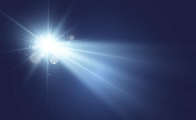 光束特殊镜头闪光灯影响闪烁光线和探照灯辉光阳光聚光灯