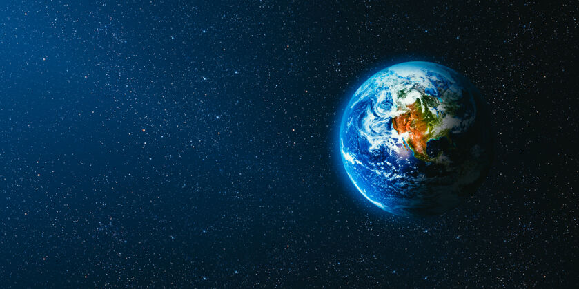 地平线从天空看地球月亮元素这张照片是由美国宇航局提供的天空日落表面