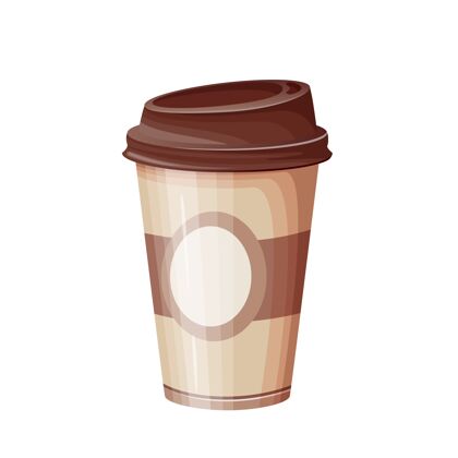 浓缩咖啡纸咖啡杯平面图送货颜色纸板