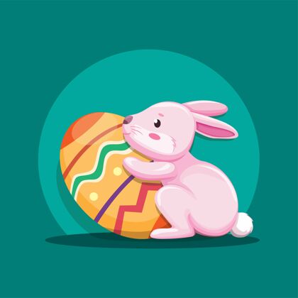 兔子复活节彩蛋兔子复活节可爱卡通