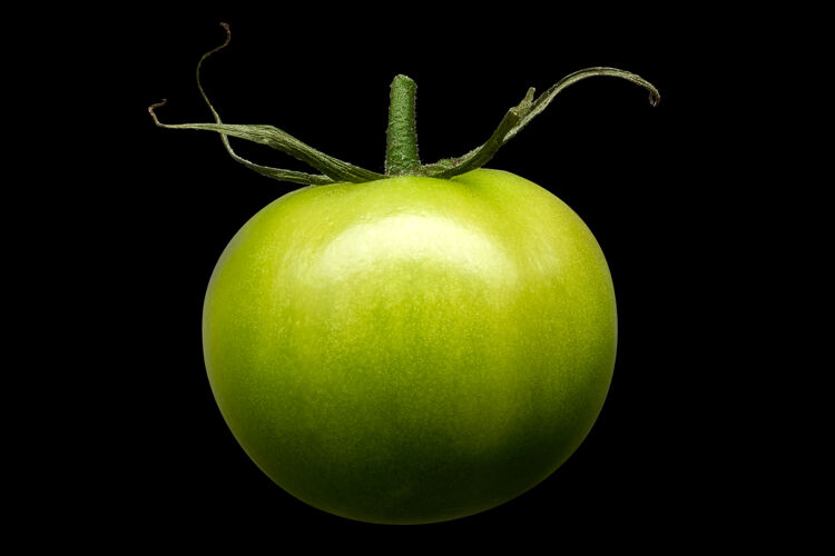 营养美味的单绿番茄成熟的食品天然