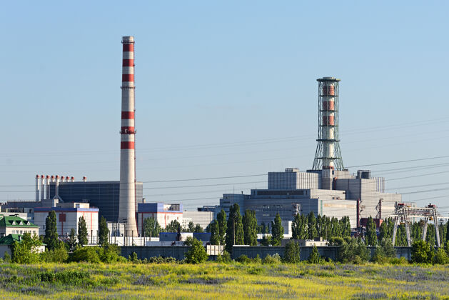 放射性核能观工厂工业风景发电建筑工厂