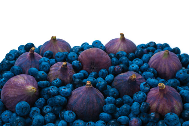 李子蓝莓 无花果 覆盆子背景.top查看健康质地水果