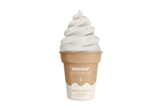 冰淇淋三维高纸杯冰淇淋样机实体模型3d食品包装