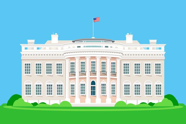 白宫详细的白宫插图美国办公室住所