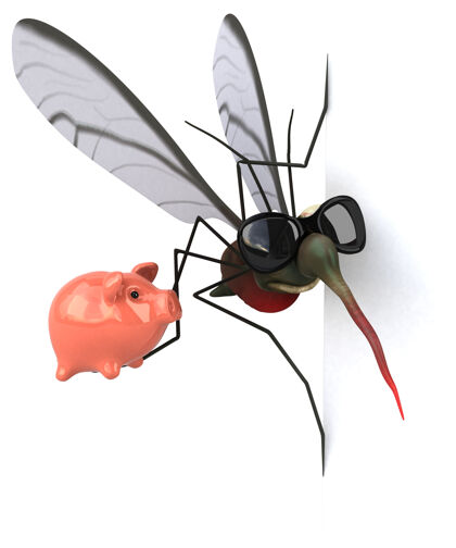 人物蚊子-三维插图储蓄叮咬隔离